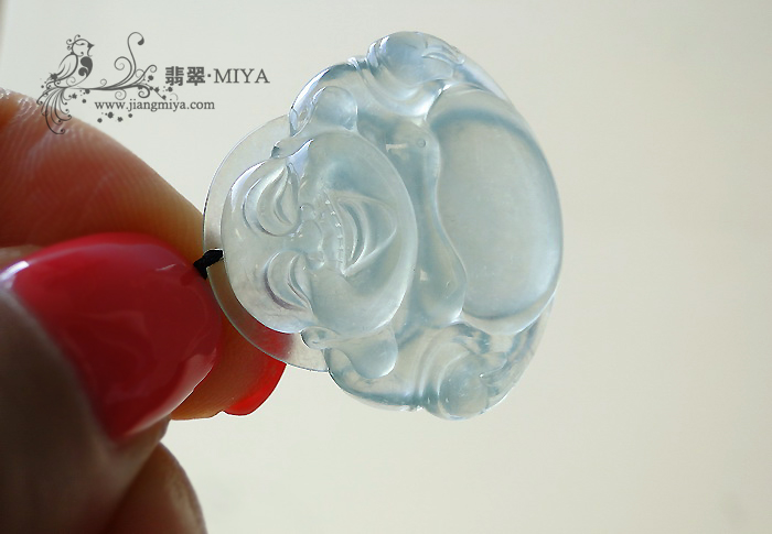 玻璃种略带底色完美佛公