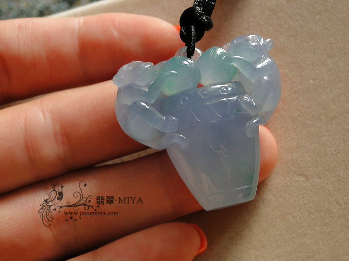 冰紫灵猴献寿特色挂件