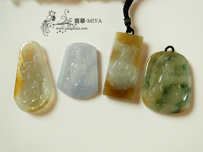 观音如来佛翡翠挂件