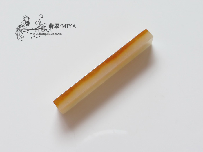 天然冰黄翡翠平安无事方柱