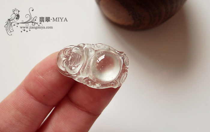 玻璃种小站佛吊坠