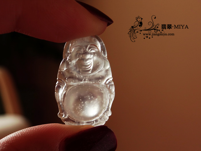 玻璃种小站佛吊坠